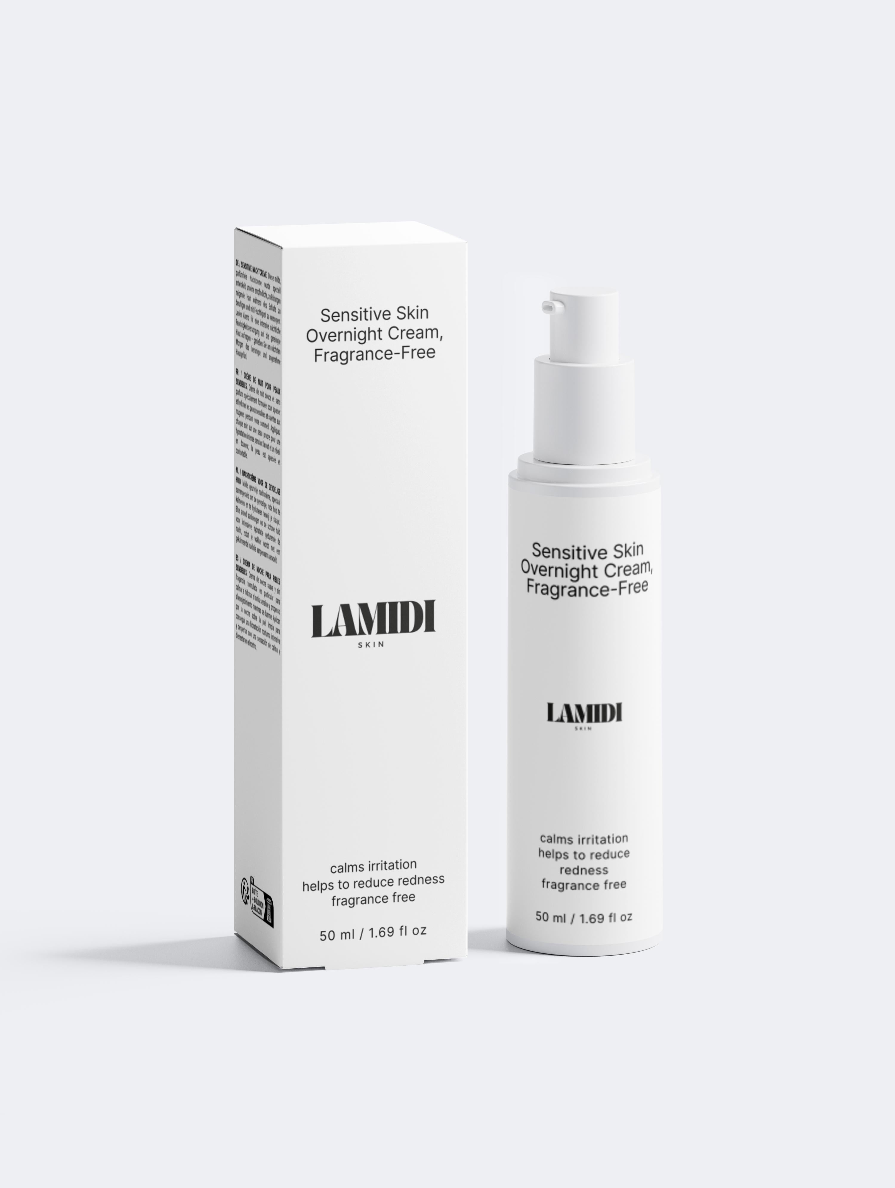 Sensitive Skin Overnight Cream, Fragrance-Free